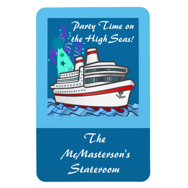 Party Time Cruise Frakt Stateroom Door Marker Magnet (Vertikal)