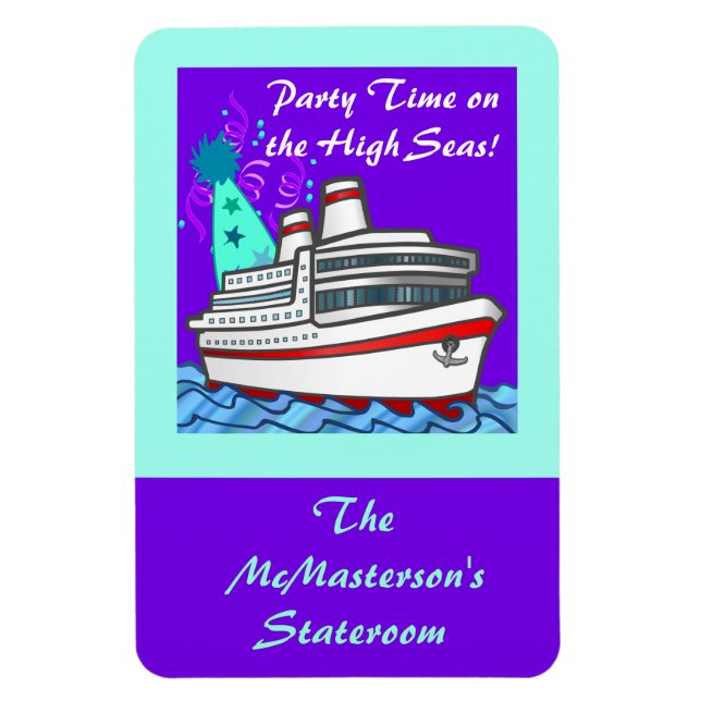 Party Time Cruise Frakt Stateroom Door Marker Magnet (Vertikal)