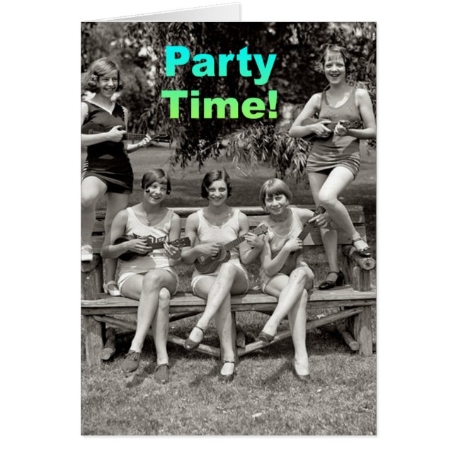 Party Time! Hälsningskort (Framsidan)