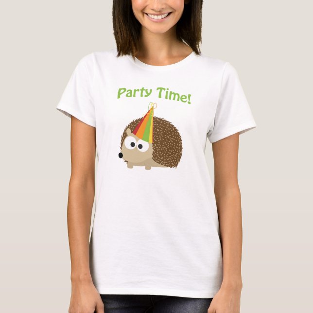 Party Time! Hedgehog Tee Shirt (Framsida)