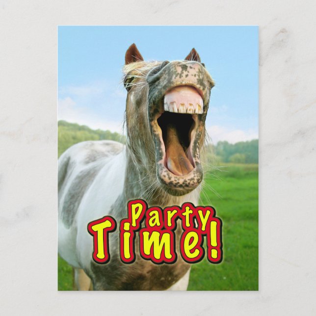 Party Time Inbjudan Vykort (Framsida)