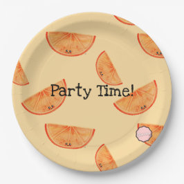 Party Time! Kawaii Orange Pappra Tallrikar