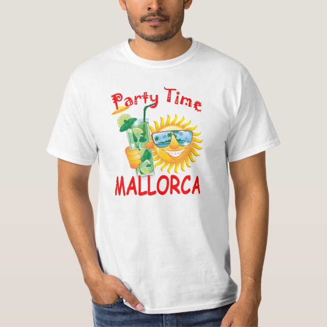 Party Time Mallorca T Shirt (Framsida)