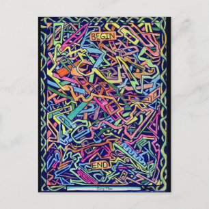 Party Time Maze Gifts Line Inbjudan Vykort