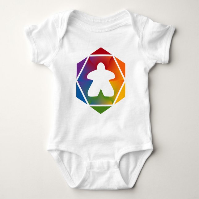 Party Time Meeple Baby Shirt T Shirt (Framsida)
