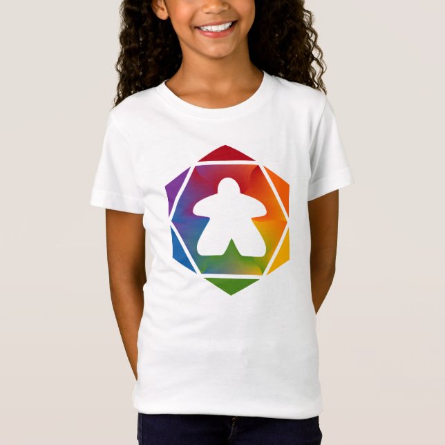 Party Time Meeple Girls Shirt T Shirt (Framsida)
