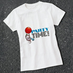 PARTY TIME! Party Possum Rolig Flytande Opossum T Shirt