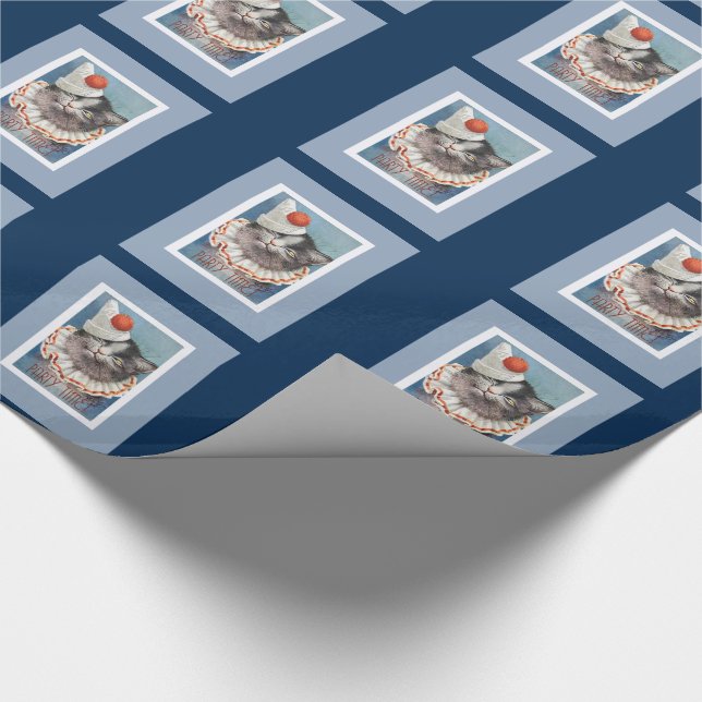 Party Time!  Rolig kattgåvasjal Presentpapper (Hörn)