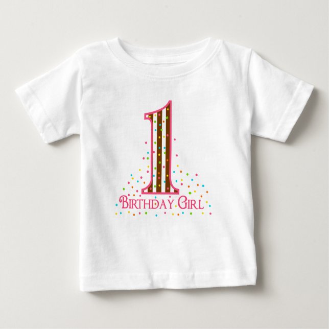 Party Time Sprinkles First Birthday Tee (Framsida)