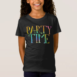 Party Time Tie Dye Birthday T Shirt