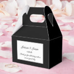Party Treat Box Presentaskar<br><div class="desc">Partiets favoritruta visas i en elegant svart färg. Anpassa det här objektet och ändra exempeltexten till din egen. Tips! Lägg till dina underbara behandlingar och lägg till lite festligt band.</div>