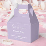 Party Treat Box Presentaskar<br><div class="desc">Partiets favoritruta visas i en elegant lavender färg. Anpassa det här objektet och ändra exempeltexten till din egen. Tips! Lägg till dina underbara behandlingar och lägg till lite festligt band.</div>