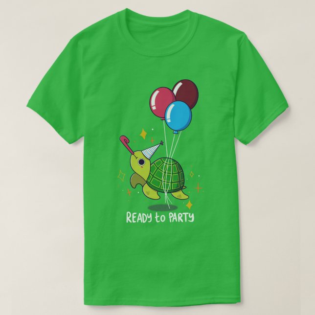 Party Turtle T Shirt (Design framsida)