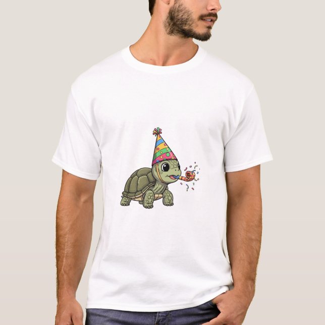 Party Turtle's Birthday Bash T Shirt (Framsida)