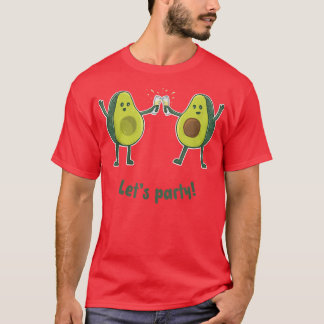 Party två halvor av en cute-dansande Avocado T Shirt