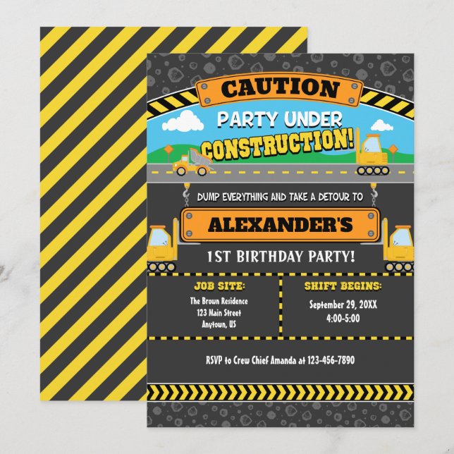 Party under uppförande på födelsedagsinbjudan inbjudningar (Fram/baksida)