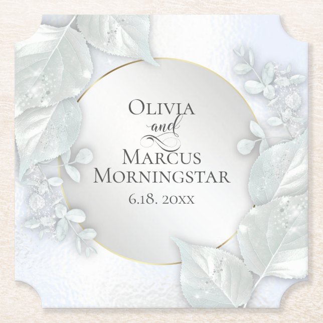 Party Underlägg | Isig Blue Shimmer (Framsida)