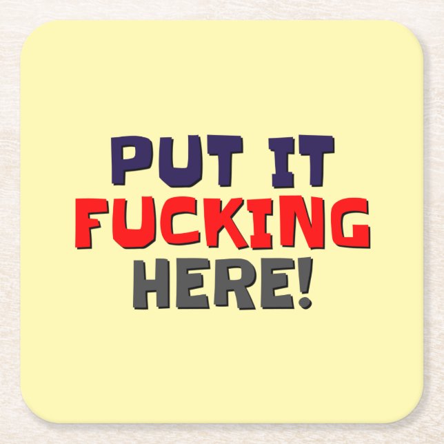 Party Underlägg Papper Kvadrat (Framsidan)