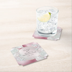 Party Underlägg Wispy Burgundy Shimmer Papper
