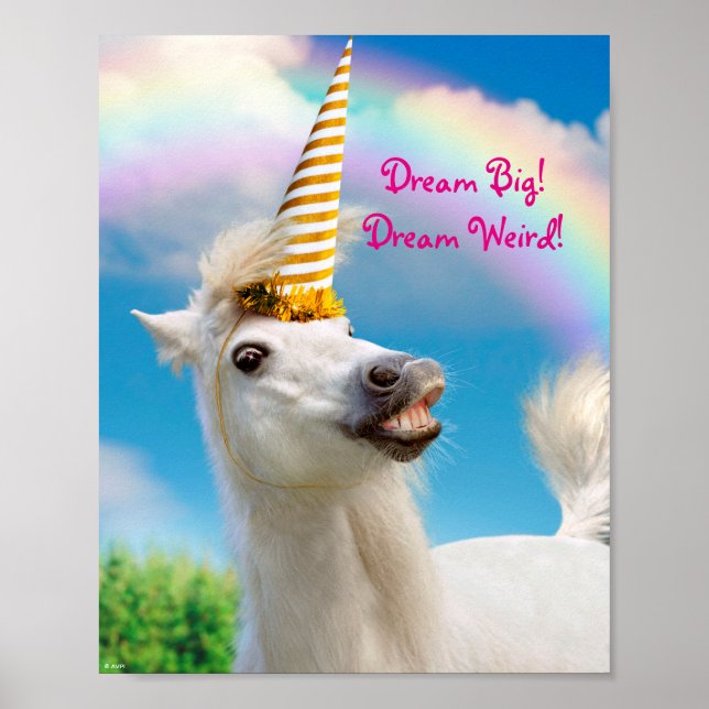 Party Unicorn Horse and Rainbow Poster (Framsidan)