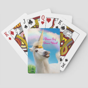Party Unicorns häst och regnbåge Casinokort