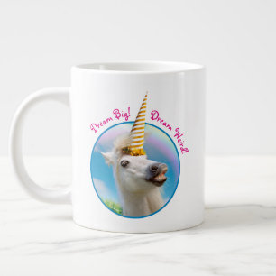 Party Unicorns häst och regnbåge Jumbo Mugg