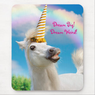 Party Unicorns häst och regnbåge Musmatta