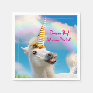 Party Unicorns häst och regnbåge Pappersservett