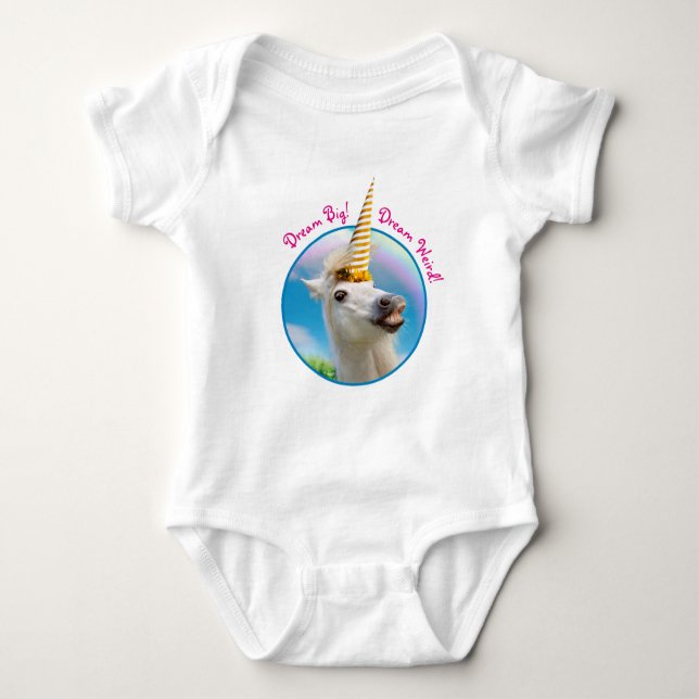 Party Unicorns häst och regnbåge T Shirt (Framsida)