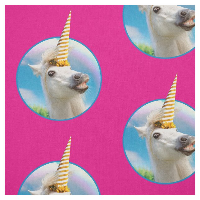 Party Unicorns häst och regnbåge Tyg (Provkarta)