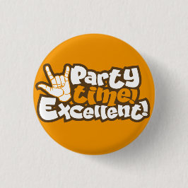 Party! Utmärkt! Retro Flair Pinback Knapp