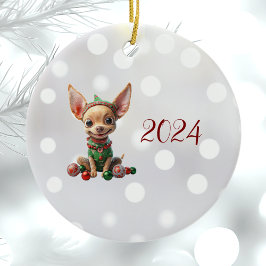 Party Valp jul Elf Ceramic Ornament