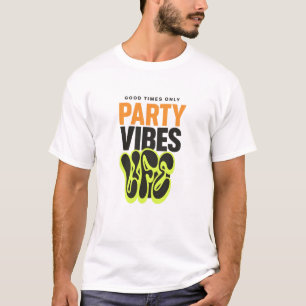 PARTY VIBES LIV – Neon Graffiti Style Streetwear T Shirt
