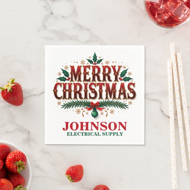 Party vid kontoret för julfester pappersservett (Insitu)