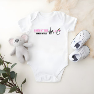 Party vid min crib - Funny Baby Bodykostym T Shirt