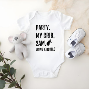 Party vid min crib - Funny Baby Bodykostym T Shirt