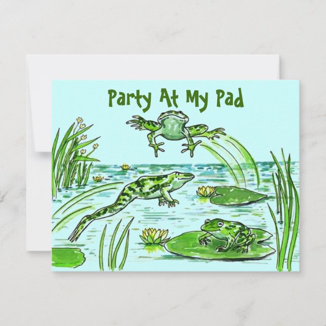 PARTY VID MIN LILLT PAD BROGGINBJUDANDE INBJUDNINGAR (Framsida)