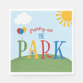 Party vid Park Birthday Napkins Pappersservett