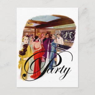 Party Vintage art deco mode stil inbjudan