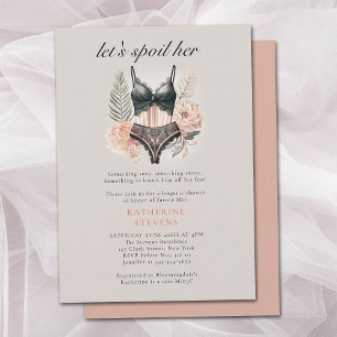 Party Vintage Coral Rosa Möhippa Inbjudningar