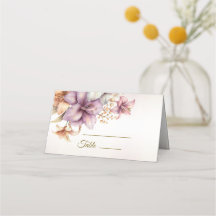 Party Watercolor Boho Rosa Flowers Elegant