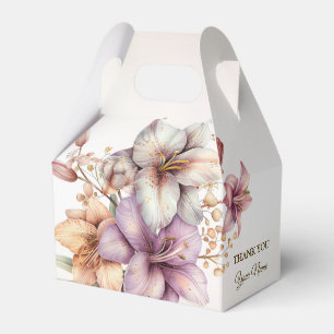 Party Watercolor Boho Rosa Flowers Elegant Presentaskar