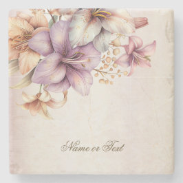Party Watercolor Boho Rosa Flowers Elegant Stenunderlägg