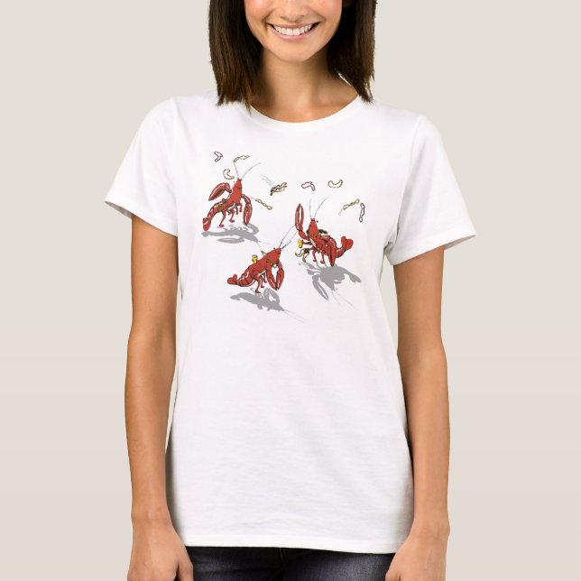 Partyd annonser Kräftor Tee Shirt (Framsida)