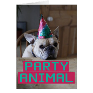 Partydjur! Hälsningskort