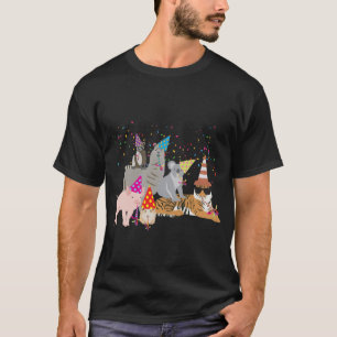 Partyering av djur - friska djur med Party T Shirt