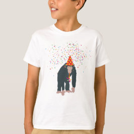 Partyeringsdjur med apa och schimpans som har en P T Shirt