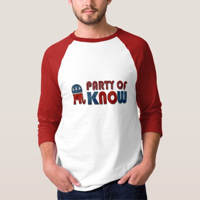 Partyet av vet rolig GOP T-shirt (Framsida)