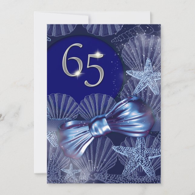partyet för 65efödelsedagfirande ha som huvudämne inbjudningar (Framsida)
