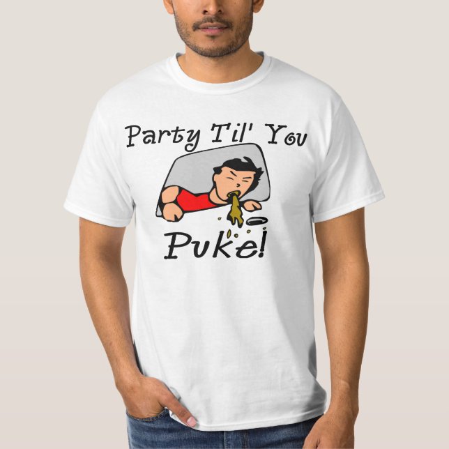 Partyet Til Puke du utslagsplatsskjortan T Shirt (Framsida)